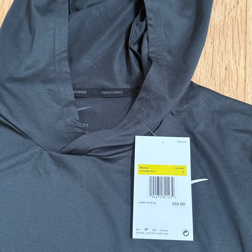 Nike Pro Men's Dri-FIT Hyper Dry Light Training Hoodie - Picture 10 of 10